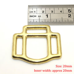 C 1 x Solid Brass Horse Halter Square 3-Sided Halter Bridle Buckles Equestrian equipment Leather Craft DIY Hardware Accessory