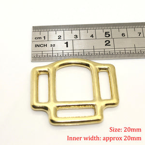 C 1 x Solid Brass Horse Halter Square 3-Sided Halter Bridle Buckles Equestrian equipment Leather Craft DIY Hardware Accessory