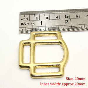 1 x Solid Brass Horse Halter Square 3-Sided Halter Bridle Buckles Equestrian equipment Leather Craft DIY Hardware Accessory