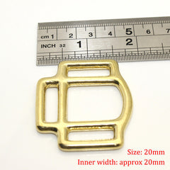 C 1 x Solid Brass Horse Halter Square 3-Sided Halter Bridle Buckles Equestrian equipment Leather Craft DIY Hardware Accessory