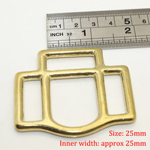 Load image into Gallery viewer, 1 x Solid Brass Horse Halter Square 3-Sided Halter Bridle Buckles Equestrian equipment Leather Craft DIY Hardware Accessory