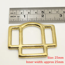 Load image into Gallery viewer, 1 x Solid Brass Horse Halter Square 3-Sided Halter Bridle Buckles Equestrian equipment Leather Craft DIY Hardware Accessory