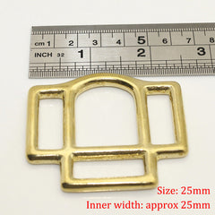 C 1 x Solid Brass Horse Halter Square 3-Sided Halter Bridle Buckles Equestrian equipment Leather Craft DIY Hardware Accessory