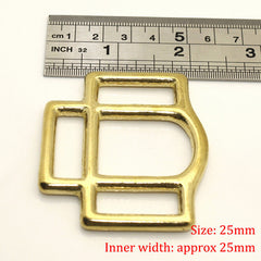 C 1 x Solid Brass Horse Halter Square 3-Sided Halter Bridle Buckles Equestrian equipment Leather Craft DIY Hardware Accessory