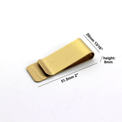 C 1pcs High Quality Brass Metal Money Clip  Cash Clamp Holder Portable Money Clip Wallet Purse for Pocket Metal Money Holder