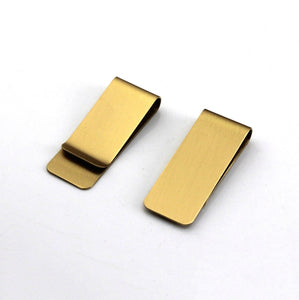C 1pcs High Quality Brass Metal Money Clip  Cash Clamp Holder Portable Money Clip Wallet Purse for Pocket Metal Money Holder