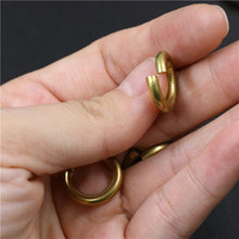 Load image into Gallery viewer, C 20pcs Solid brass Open O ring seam Round jump ring Garments shoes Leather craft bag Jewelry findings repair connectors