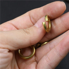 C 20pcs Solid brass Open O ring seam Round jump ring Garments shoes Leather craft bag Jewelry findings repair connectors