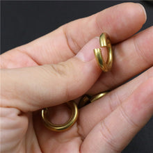 Load image into Gallery viewer, 20pcs Solid brass Open O ring seam Round jump ring Garments shoes Leather craft bag Jewelry findings repair connectors