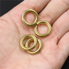 C 20pcs Solid brass Open O ring seam Round jump ring Garments shoes Leather craft bag Jewelry findings repair connectors