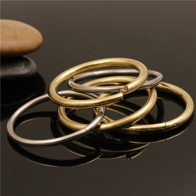 C 2 pcs Brass/stainless steel Lock O Ring Key Ring loop Quick release keychain loop split rings
