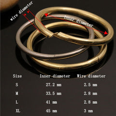 C 2 pcs Brass/stainless steel Lock O Ring Key Ring loop Quick release keychain loop split rings