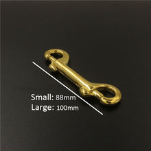 Carica l&#39;immagine nel visualizzatore di Gallery, Solid brass Double End Snap Hook Bolt Trigger Clip Heavy Duty Luggage Pet Rope Leashes Clip High Strength