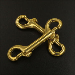Solid brass Double End Snap Hook Bolt Trigger Clip Heavy Duty Luggage Pet Rope Leashes Clip High Strength