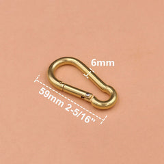 C 1pcs Solid Brass Snap Hook High Quality Trigger Lobster push gate Hook Clasp Clip for Leather Craft Bag Strap Belt Webbing