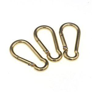 C 1pcs Solid Brass Snap Hook High Quality Trigger Lobster push gate Hook Clasp Clip for Leather Craft Bag Strap Belt Webbing