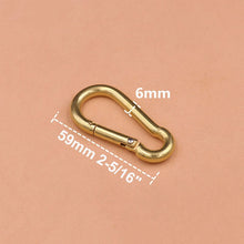 Carregar imagem no visualizador da galeria, C 1pcs Solid Brass Snap Hook High Quality Trigger Lobster push gate Hook Clasp Clip for Leather Craft Bag Strap Belt Webbing