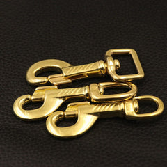 Brass Swivel Eye Trigger Bolt Snap Hook for Webbing Leather Craft Bag Strap Belt Hook Clasp Pet Dog Leashes Clip Heavy Duty