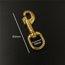 Load image into Gallery viewer, Brass Swivel Eye Trigger Bolt Snap Hook for Webbing Leather Craft Bag Strap Belt Hook Clasp Pet Dog Leashes Clip Heavy Duty