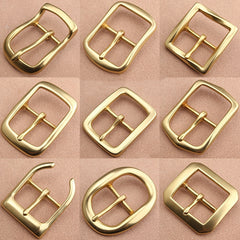 1pcs Brass Cast 40mm Belt Buckle End Bar Heel bar Buckle Single Pin Heavy-duty For 37mm-39mm Belts Leather Craft Accessories