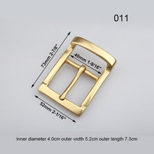 Carica l&#39;immagine nel visualizzatore di Gallery, 1pcs Brass Cast 40mm Belt Buckle End Bar Heel bar Buckle Single Pin Heavy-duty For 37mm-39mm Belts Leather Craft Accessories