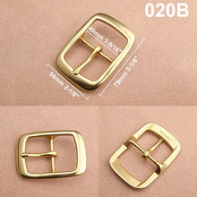 Carica l&#39;immagine nel visualizzatore di Gallery, 1pcs Brass Cast 40mm Belt Buckle End Bar Heel bar Buckle Single Pin Heavy-duty For 37mm-39mm Belts Leather Craft Accessories