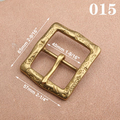 1pcs Brass Cast 40mm Belt Buckle End Bar Heel bar Buckle Single Pin Heavy-duty For 37mm-39mm Belts Leather Craft Accessories