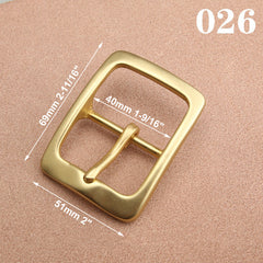 1pcs Brass Cast 40mm Belt Buckle End Bar Heel bar Buckle Single Pin Heavy-duty For 37mm-39mm Belts Leather Craft Accessories