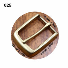 Load image into Gallery viewer, 1pcs Brass Cast 40mm Belt Buckle End Bar Heel bar Buckle Single Pin Heavy-duty For 37mm-39mm Belts Leather Craft Accessories
