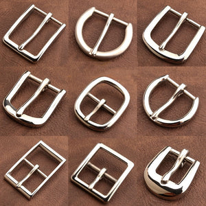 1pcs Stainless Steel Belt Buckle End Bar Heel bar Buckle Single Pin Heavy-duty For Leather Craft Strap Jeans Webbing Dog Collar