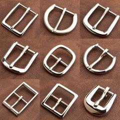 1pcs Stainless Steel Belt Buckle End Bar Heel bar Buckle Single Pin Heavy-duty For Leather Craft Strap Jeans Webbing Dog Collar