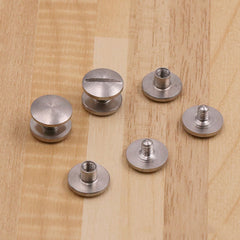 20pcs Stainless Steel Binding Chicago Screws Nail Stud Rivets For Photo Album Leather Craft Studs Belt Wallet Fasteners 10mm cap