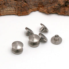 20pcs Stainless Steel Binding Chicago Screws Nail Stud Rivets For Photo Album Leather Craft Studs Belt Wallet Fasteners 10mm cap