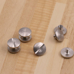 20pcs Stainless Steel Binding Chicago Screws Nail Stud Rivets For Photo Album Leather Craft Studs Belt Wallet Fasteners 10mm cap