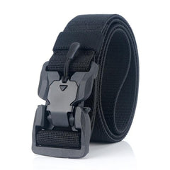 Elastic Belt Hard ABS Magnetic Buckle Men Military Tactical Belt High Strength Elastic Nylon Soft No Hole Army Belt