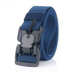 Elastic Belt Hard ABS Magnetic Buckle Men Military Tactical Belt High Strength Elastic Nylon Soft No Hole Army Belt