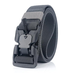 Elastic Belt Hard ABS Magnetic Buckle Men Military Tactical Belt High Strength Elastic Nylon Soft No Hole Army Belt