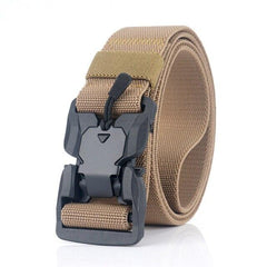 Elastic Belt Hard ABS Magnetic Buckle Men Military Tactical Belt High Strength Elastic Nylon Soft No Hole Army Belt