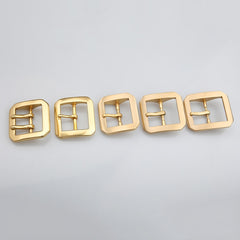 1pcs Solid  Brass 4cm Belt Buckle End Heel Bar Buckle Single/ Double Pin Heavy-duty for Leather Craft Strap Webbing Dog Collar