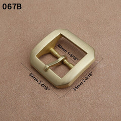 1pcs Solid  Brass 4cm Belt Buckle End Heel Bar Buckle Single/ Double Pin Heavy-duty for Leather Craft Strap Webbing Dog Collar