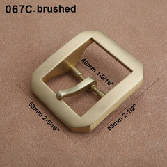 1pcs Solid  Brass 4cm Belt Buckle End Heel Bar Buckle Single/ Double Pin Heavy-duty for Leather Craft Strap Webbing Dog Collar