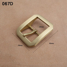 Load image into Gallery viewer, 1pcs Solid  Brass 4cm Belt Buckle End Heel Bar Buckle Single/ Double Pin Heavy-duty for Leather Craft Strap Webbing Dog Collar