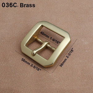 1pcs Solid  Brass 4cm Belt Buckle End Heel Bar Buckle Single/ Double Pin Heavy-duty for Leather Craft Strap Webbing Dog Collar