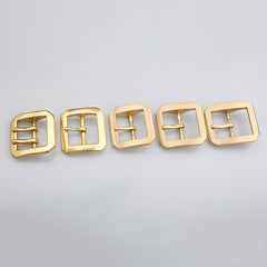 1pcs Solid  Brass 4cm Belt Buckle End Heel Bar Buckle Single/ Double Pin Heavy-duty for Leather Craft Strap Webbing Dog Collar