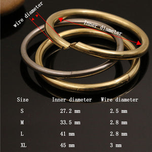 2 pcs Brass/stainless steel Lock O Ring Key Ring loop Quick release keychain loop split rings