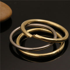 C 2 pcs Brass/stainless steel Lock O Ring Key Ring loop Quick release keychain loop split rings