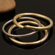 Cargar imagen en el visor de la galería, C 2 pcs Brass/stainless steel Lock O Ring Key Ring loop Quick release keychain loop split rings