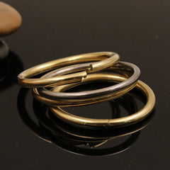 C 2 pcs Brass/stainless steel Lock O Ring Key Ring loop Quick release keychain loop split rings