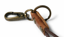 Cargar imagen en el visor de la galería, Vintage Genuine Leather Key Wallet DIY Accessories Men Women Keychain Covers Holder for Car Keys Housekeeper Lanyard Organizer