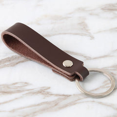 4 Pcs/lot Genuine Leather Keychain Holder Pocket for Car Keys Wallet Clip Ring Women Men Handmade Handbags Accessories DIY Gift